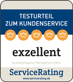 ServiceRating: exzellent – Testurteil zum Kundenservice